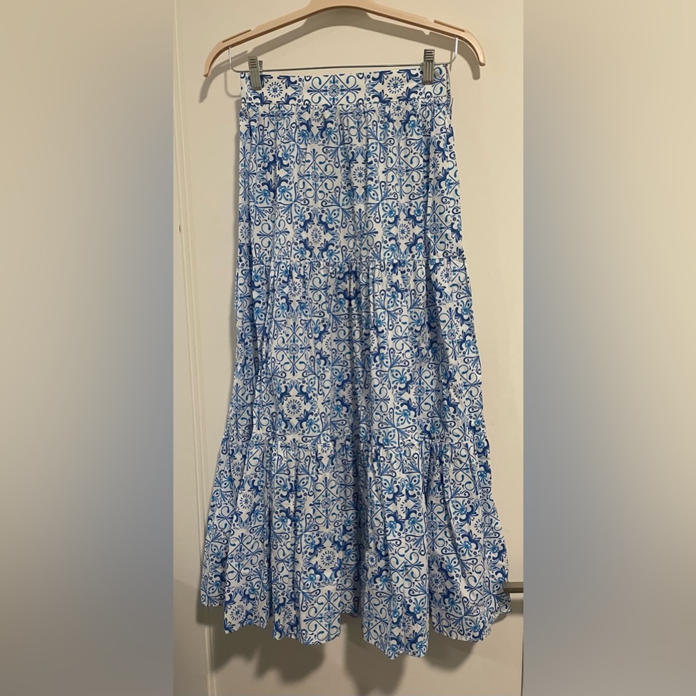NWT Hill House Camilla Skirt in Blue Mosaic